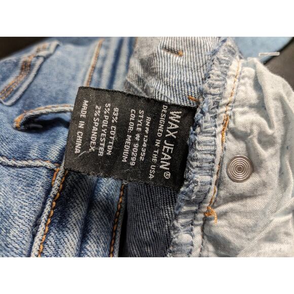 Wax Jeans Butt I Love You High Rise Push Up Jeans Distressed Size 5/27 - Picture 8 of 10